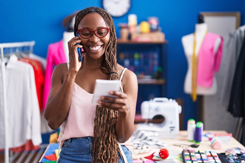 Merchant using the app